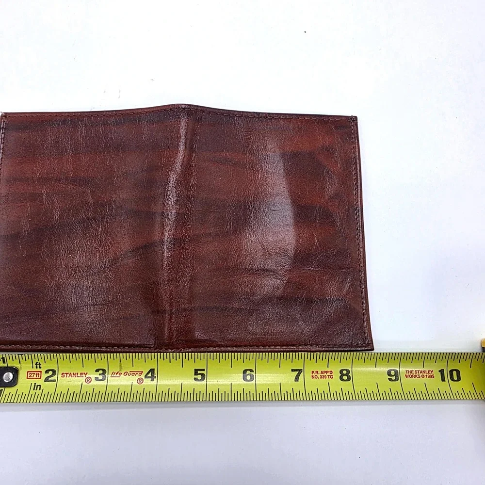 Rolfs Mens Brown Cowhide Leather Bifold Wallet Slim Credit Card Billfold Vintage